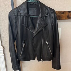 All Saints Black Leather Jacket